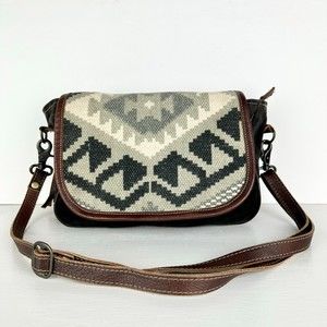Myra Bag Poise Crossbody Purse Brown Grey Multi